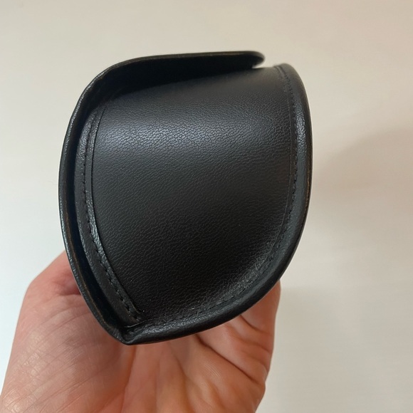 Ralph Lauren Black Vegan Leather Semi Hard Sunglasses Case - Picture 5 of 8